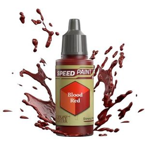 The Army Painter Speedpaint Blood Red 2.0, single modelbouw acrylverf 18 ml enkellaagse lakoplossing voor fantasy tabletop miniaturen zoals Warhammer 40k figuren en DnD miniaturen
