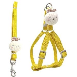 Halsbanden, lijnen en draagtassen: houd uw kat veilig en beschermd. Het perfecte accessoire for wandelingen en speeltijd!(Yellow,L less 7kg)