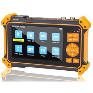 CCTV-tester, CCTV-monitortester, 5 Inch TFT-LCD-scherm CCTV Camera Tester Monitor Ondersteuning 4K 8MP CVI TVI AHD SDI CVBS Analoge Camera Tester 3200-Plus PoE-netwerktools(HD 3200)