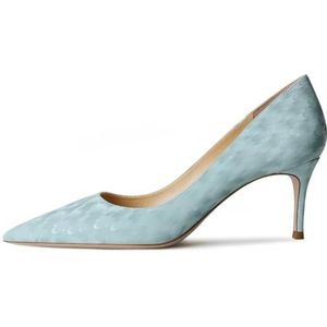 Hakken - Elegante Pumps Vrouwen-Stiletto-Sexy Naaldhak - Gesloten Avond-Feest - Luxe Mode Vrouwelijke Schoenen Hak 30-CHC-19, 8 blauwe slang, 36 EU
