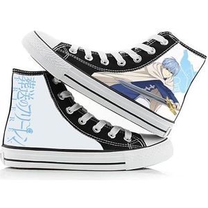 Beyond Journey's End Schoenen - High Top Canvas Schoenen Anime Bedrukt Paar Schoenen Vrijetijdsschoenen voor Tieners Mannen Vrouwen Studenten, blauw (hemel), 35 EU Schmal