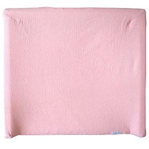 Blausberg Babyhoes compatibel met IKEA-aankleedkussen Vädra 74 x 80 cm, in blush roze, van 100% katoen-musslin, Oeko-Tex ® Standard 100 gecertificeerd