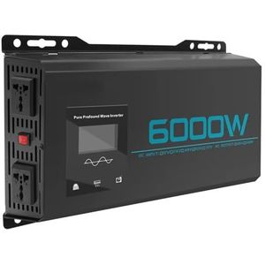 Inverter DC 12V/24V/48V/60V/72V Naar AC 220V Omvormer Auto-omvormer 5000W 6000W Dubbele Spanning Voor Zuivere Sinusomvormer Converter(60V 72V Dual Voltage,6000W)