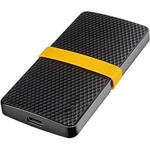 Ssd Pro Externe Solid State harde schijf 1 tb/256 GB/128 gb, draagbare back-upopslag, geschikt voor desktop-pc, laptop, MacBook (512 GB, zwart)