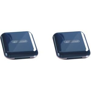 2 Set Draagbare Geneeskunde Pillendoos Case Vitaminen Container 4 Grid Opslag Blauw, 8 x 8 x 2,4 cm