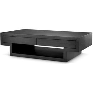 Casa Padrino luxury coffee table brass/anthracite gray/black 124 x 135 x H. 32 cm - Modern living room table - Living room furniture - Luxury Quality