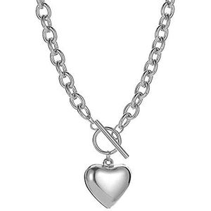COAI Halsketting met kristallen voor dames, druppelvormige hanger, 18K goudvergulde roestvrijstalen ketting voor dames, 40 5cm, Steen