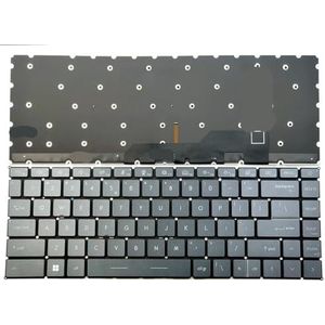 YGUWZ US Grijs Wit Backlit Toetsenbord Compatibel Met Moderne 14 B11ML B11MO B11MOL B11MOU B11MU B11SB B11SBL B11SBU B4MW Laptop