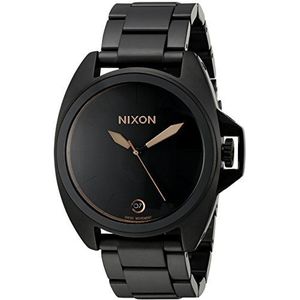 Nixon Heren 'Anthem' Quartz Metaal en Roestvrij Staal Horloge, Kleur: Zwart (Model: A396957-00), armband