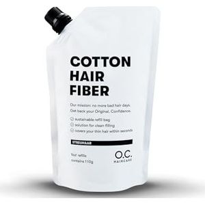 O.C. HAIRCARE Navulzak strooihaar voor haarverdichting, voor scheiding, kale plekken op het boven- en achterhoofd, aanbevolen door toonaangevende salons, 11 kleuren, duurzaam strooihaar
