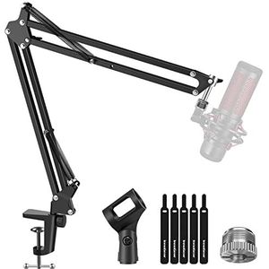 InnoGear Microfoonarm, verbeterde microfoonarm microfoonstandaard Boom Suspension Stand met 3/8 ""tot 5/8"" schroefadapterclip voor zwarte Yeti Sneeuwbal, Yeti Nano, Yeti x en andere microfoon