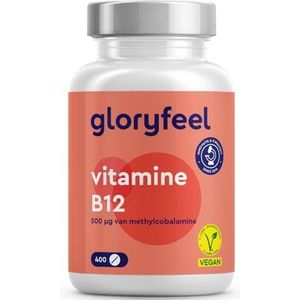 Vitamine B12 500 mcg - 400 vegan tabletten meer dan een jaar voorraad - Methylcobalamine - Helpt bij vermoeidheid en ondersteunt het energieniveau* - laboratorium getest & geproduceerd in Duitsland