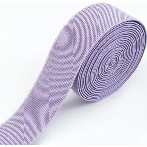 5 meter 10-50 mm elastische banden voor broeken taille rubberen band stretch singels tapes riem DIY ondergoed kleding naaien accessoires-paars-38 mm-5 meter