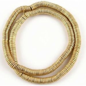 Natuursteen mat hematiet kralen platte ronde schijf losse spacer kralen voor ketting oorbel armband maken 3/4/6/8mm-mat licht goud-4mm