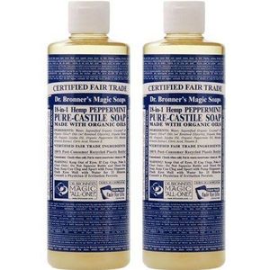 Dr Bronner Peppermint Castile Liquid Soap 472 ml, 472 ml, Dr Bronner