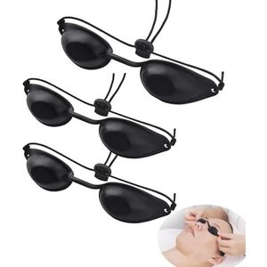 JJiaoLinin Solarium Veiligheidsbril, 3-pack UV-veiligheidsbrillen Oogveiligheidsbril Bruiningsbrillen voor zonnebanken Siliconen zonnebankbrillen voor patiënten bij IPL UV-infraroodtherapie, zwart