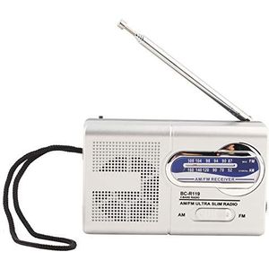 Mini Radio BC-R119 Multifunctionele AM/FM-radiozender met ingebouwde luidspreker en telescopische antenne