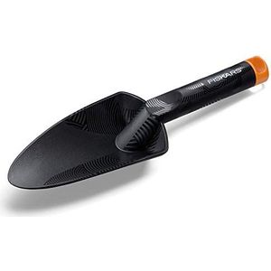 Fiskars Plantenschepje, bloemenschepje, lengte: 29 cm, glasvezelversterkte kunststof, zwart/oranje, Solid, 1000694