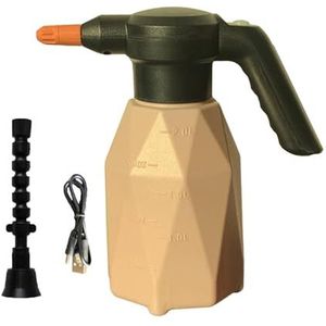 perfk Elektrische spuitfles Plant Mister Verstelbare uitloop 2L 0,5 gallon gieter Pompspuit voor tuinbewatering Gazonreiniging, Roze