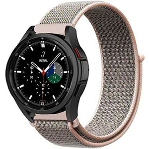 Strap-it Samsung Galaxy Watch 4 Classic 46mm nylon band (pink sand)