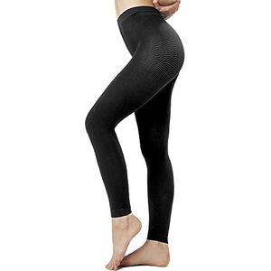 SOLIDEA Dameslegging met micromassage Silver Wave Long gegradueerde preventieve compressie (zwart, 40)