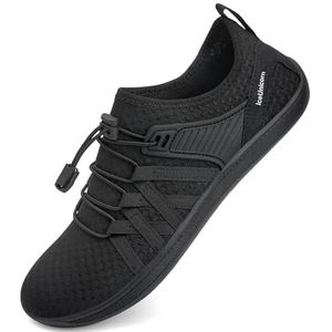 IceUnicorn Barfuss Schoenen voor dames, brede blotevoetenschoenen voor heren, brede teenbox, badschoenen, strandschoenen, zwemschoenen, aquaschoenen, 528 zwart, 44 EU