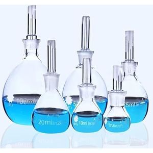 2 stuks/partij laboratoriumglas pyknometer soortelijk gewicht fles picnometer (5 ml 2 stuks)(25mL 2pcs)