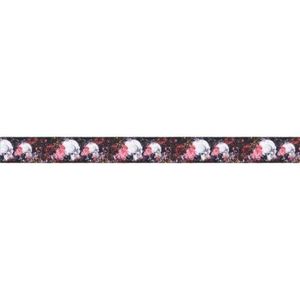 10 Yard 5/8"" 15mm Uil Leopard Rose Flower Cherry Print Foldover Elastic Spandex Band Jurk Naaien Trim-Rose Skull