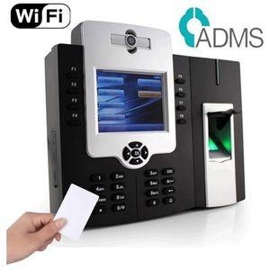 Inklokken in Machine, Tcp/Ip-vingerafdrukkaart Tijdregistratiemachine met camera Kantoorprikklok Werknemerrecorderapparaat Kantoorponsklok(Color:ID ADMS WIFI,Size:ITALIAN)