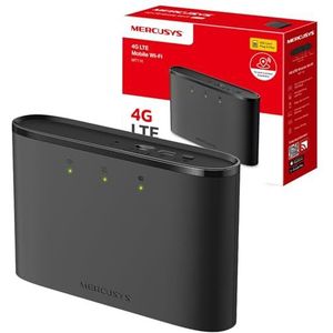 MERCUSYS MT110 Mifi Draagbare WiFi 4G-router - 4G LTE 150 Mbps, 2200mAh batterij voor 10 uur, Plug & Play mobiele wifi-router
