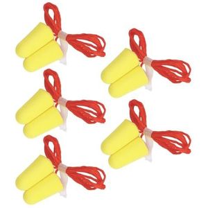 5 Pairs Foam Oordopjes Ruisonderdrukking Oordopje met Lanyard Oordopjes Oorbeschermers Ruisonderdrukking Zachte Oordoppen voor Studie