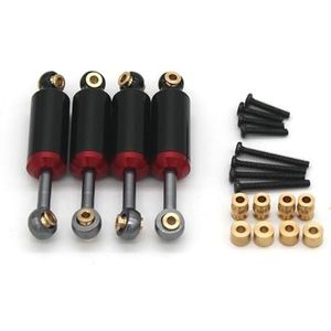 For FMS fcx24 1/24 Xiaoqi RC afstandsbediening auto metalen upgrade accessoires ingebouwde lente schokdemper 4 STUKS(Svart)