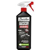 Briochin Jacques Super keukenverwijderaar, verwijdert gekookte vetten en verkoolde afzettingen, ultra ontkalker, 99,5% van natuurlijke oorsprong, Ecocert, gemaakt in Frankrijk, sproeier, 1 liter