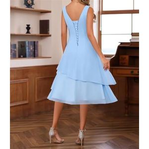 2 Stuks Moeder van de Bruid Jurk voor Bruiloft 3/4 Mouwen Chiffon Avond Prom Jassen met Jas, Salie, 32