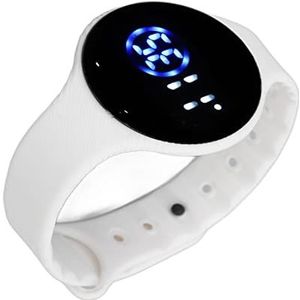 Digitaal Horloge voor Kinderen, Stijlvolle Waterdichte Harsspiegel Elektronisch LED-horloge voor Kinderen voor Dagelijks Gebruik (Lichtblauw)