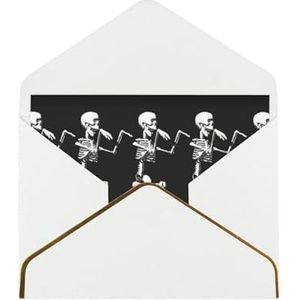 Halloween verstelbare skelet schedel elegante parel papier wenskaart - voor individuen vieren speciale gelegenheden, kantoor collega's, familie en vrienden uitwisselen groeten