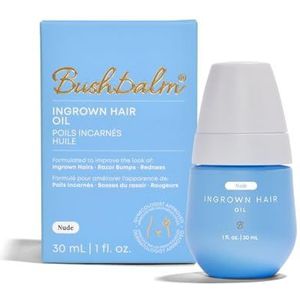 Bushbalm Nude ingegroeide haarolie – helpt met onderarmboeten, verzacht post shave roodheid, 30 ml
