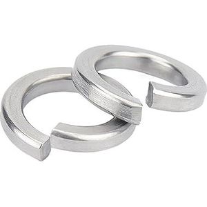 Splitsveerring, 10-100 stuks 2# 4# 6# 8# 10# 12# 1/4 5/16 3/8 7/16 1/2 RVS standaard veerring(10# 100PCS)