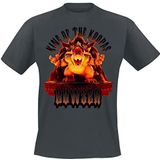 SUPER MARIO Bowser King of The Koopas T-shirt voor heren, korte mouwen, grijs, S