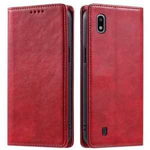 Filp Case telefoonhouder Compatibel met Samsung Galaxy A10 Portemonnee-hoesje met kaarthouder Magnetische telefoonhoes Schokbestendige hoes Lederen beschermende flip-cover-Creditcardhouder-standaard B