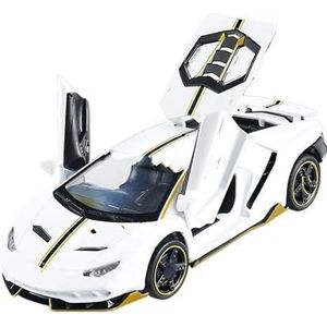 Zinklegering auto Voor LP770-4 Legering Diecast Metalen Model Auto Pull Back Model Auto 1:32 maat(White No box)