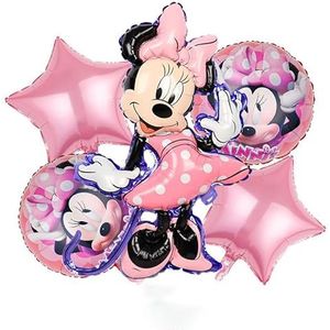 Verjaardag Versiering voor Kinderen - Decoratie voor kinderfeestje - Birthday/Party Decoration Set - Minnie Mouse-(folie ballonnen set)