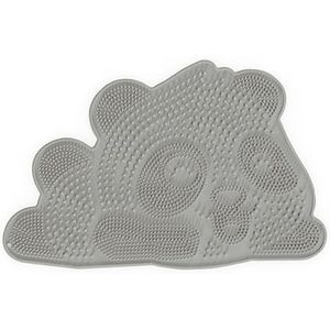 Siliconen voetenscrubber voor onder de douche, Siliconen douchevoetmat met zuignappen, veelkleurig(Grey)