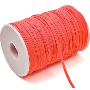 3mm 6mm Naai-elastiek Kleurrijke hoge elastische rubberen band voor kleding Tailleband Stretchtouw Haarelastisch lint 5y-helder oranje-3mm 5yards