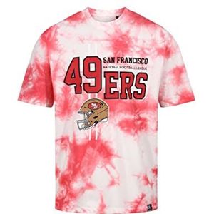 Recovered San Francisco 49ers NFL Tie-Dye Relaxed Oversized T-Shirt Red White - XXL