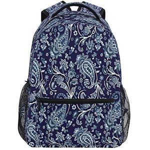 RXYY Etnische Indische Paisley Bloem Patroon School Rugzak voor Jongens Meisjes Grote Capaciteit Boekentas Reistas Schouder College Daypack School Tas Boekentas Wandelen Camping