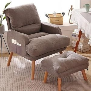 Living Room Chairs Luie bank Woonkamer Fauteuil Stoel Rugleuning Multi-Speed ​​Verstelbaar Zitten en Liggen Modern Eenvoudig Comfortabel Computerstoel for Woonkamer Slaapkamer Leeskamer Balkon Slaapka