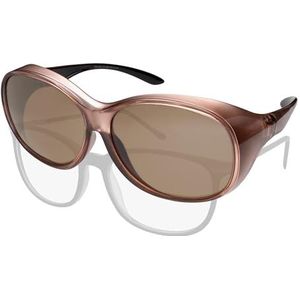 ActiveSol Overtrekbril Mega | Grote zonnebril voor brildragers | gepolariseerd, Rosé