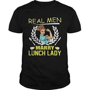 Real Men Marry Lunch LadyTshirt, Unisex, for Mens Womens Ladies Kids overhemden(Small)