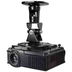 Projectorstandaard, Roterende projectie-plafondbeugel Projectorbeugel Aluminium ophanghanger(Black)